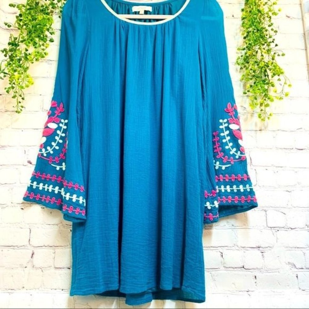Umgee | Bohemian Embroidered Sleeve Dress